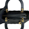 Lady Dior Medium Lambskin Cannage Black GHW