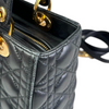 Lady Dior Medium Lambskin Cannage Black GHW