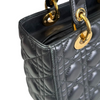Lady Dior Medium Lambskin Cannage Black GHW