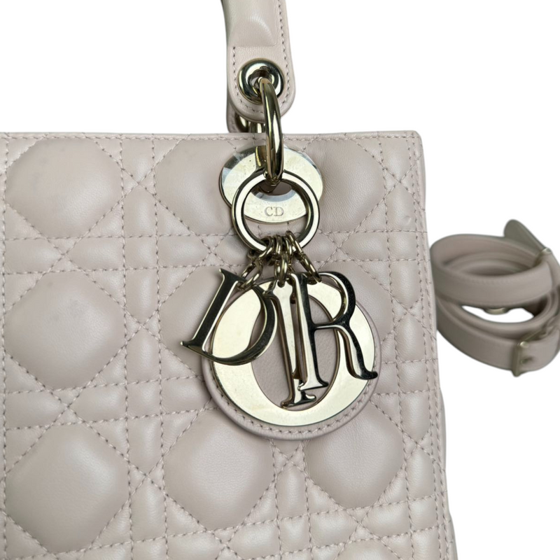 Lady Dior Medium Lambskin Quilted Light Pink GHW