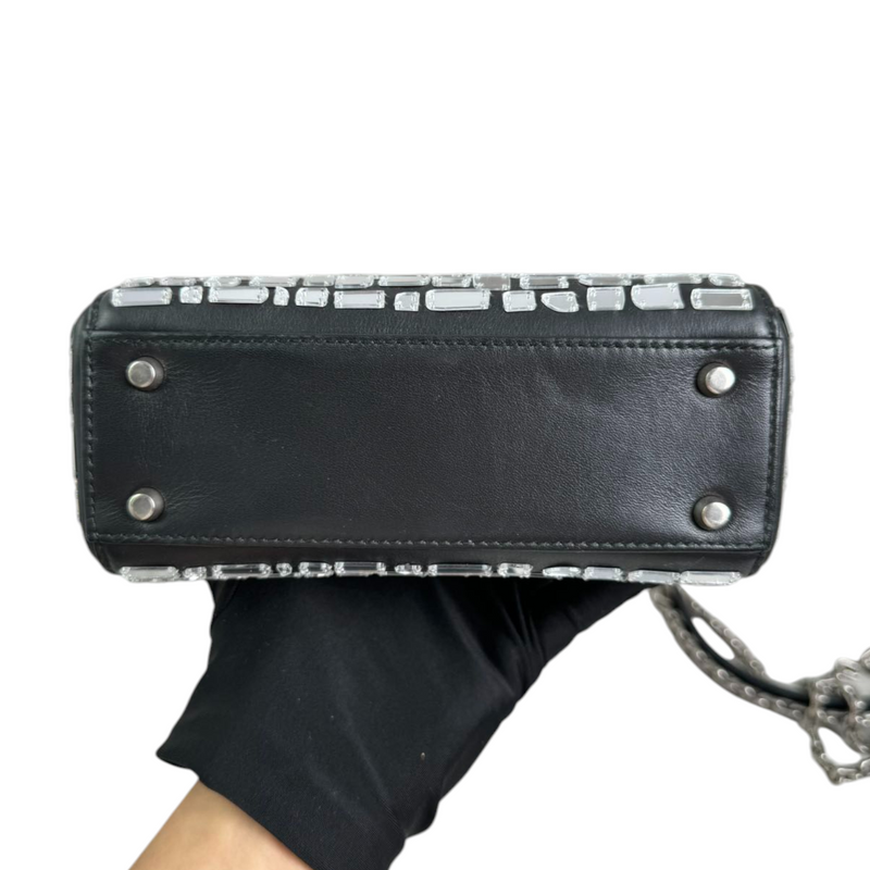 Lady Dior Mini Mosaic of Mirrors Calfskin Black SHW
