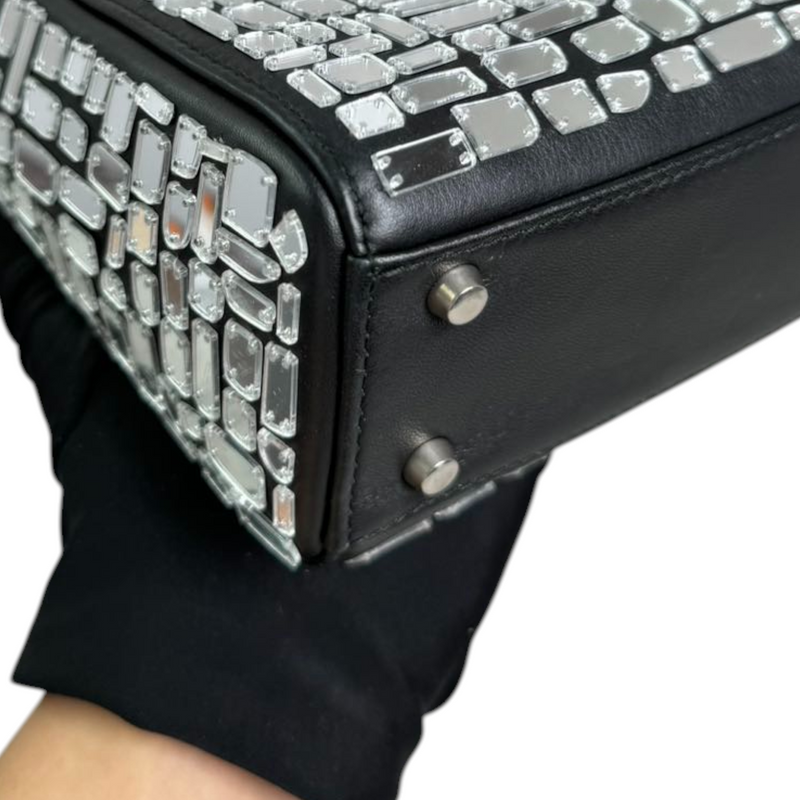 Lady Dior Mini Mosaic of Mirrors Calfskin Black SHW