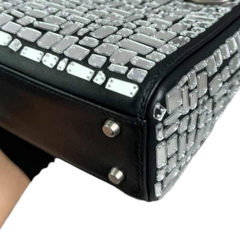 Lady Dior Mini Mosaic of Mirrors Calfskin Black SHW