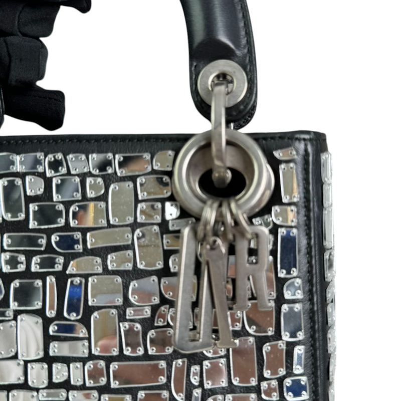 Lady Dior Mini Mosaic of Mirrors Calfskin Black SHW