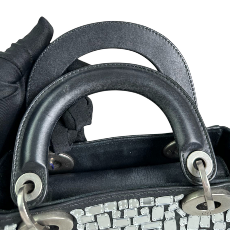 Lady Dior Mini Mosaic of Mirrors Calfskin Black SHW