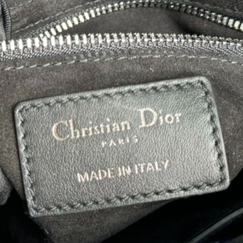 Lady Dior Mini Mosaic of Mirrors Calfskin Black SHW