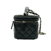 Chanel Top Handle Vanity Case With Chain Caviar Black LGHW