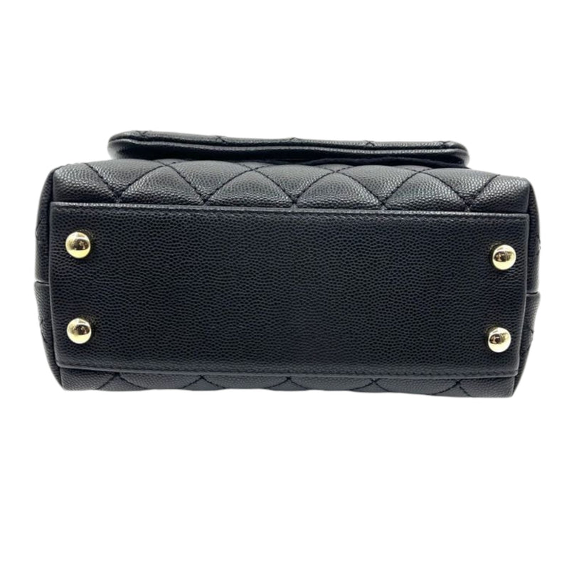Chanel caviar quilted mini coco handle flap black outlet