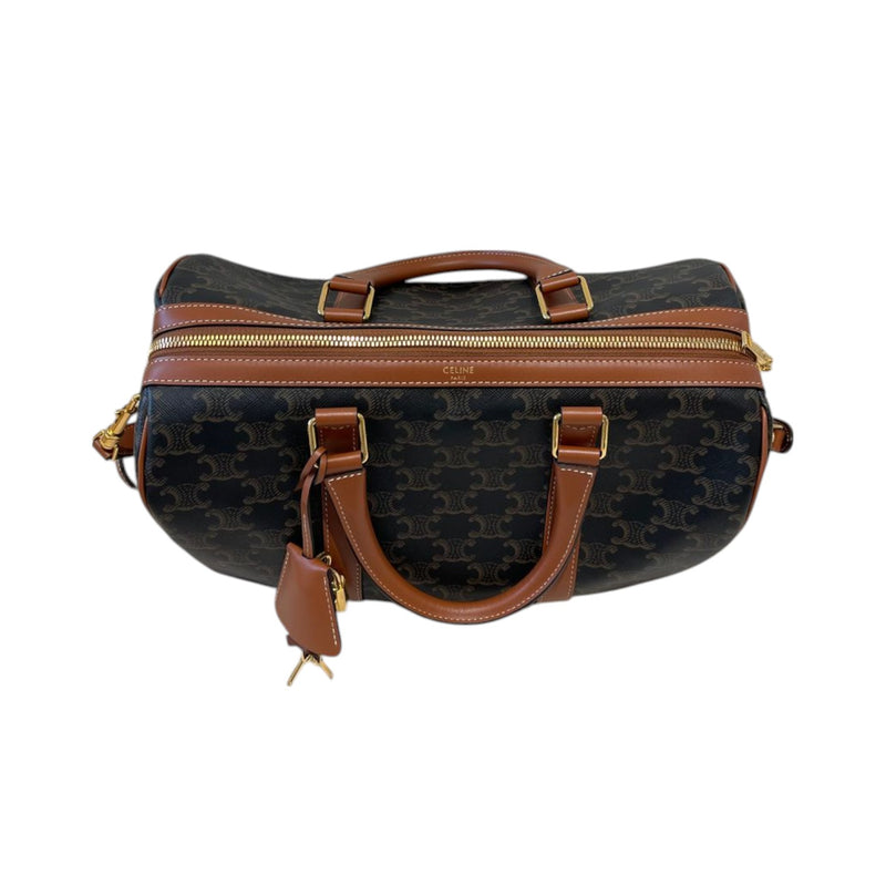 Boston Triomphe Canvas Calfskin Tan GHW