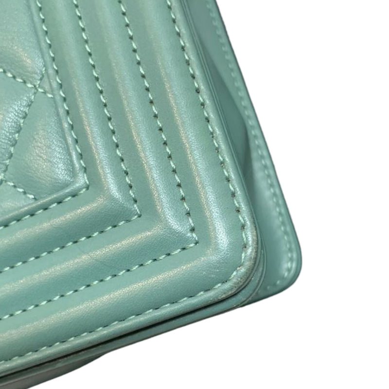 Boy Flap Medium Lambskin Quilted Light Blue RHW