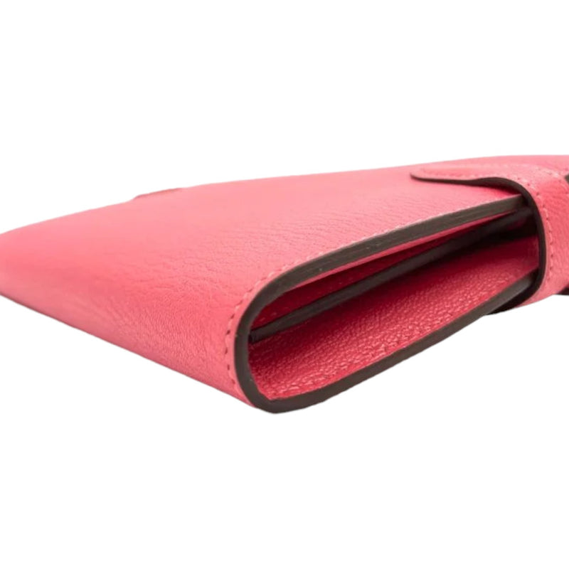 Kelly Long Wallet Chevre Mysore Goatskin Pink SHW