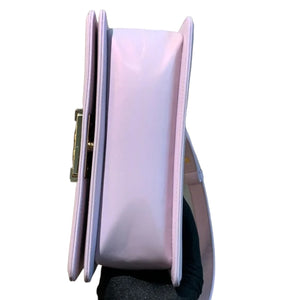 Boy Flap Small Lambskin Purple Patent SHW