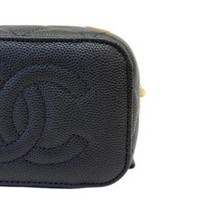 Coco Casino Vanity Case Mini With Chain Caviar Black GHW