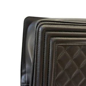 Boy Flap Medium Lambskin Quilted Black GHW