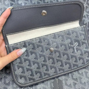 Saint Louis PM Goyardine Canvas Grey SHW