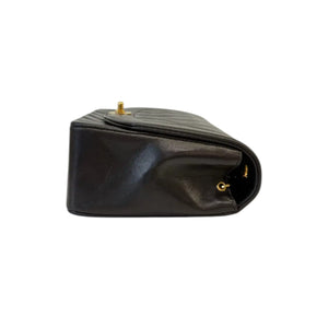 Vintage Diana Single Flap Lambskin Black GHW
