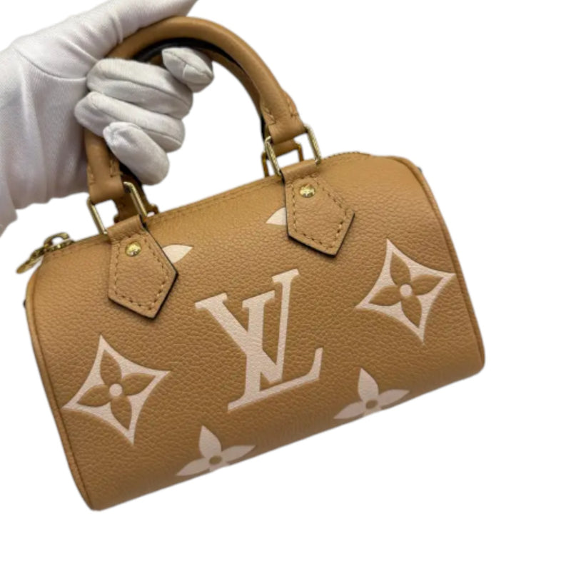Nano Speedy Empreinte Monogram Arizona Creme GHW