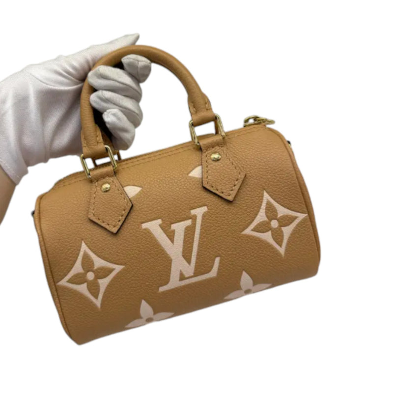 Nano Speedy Empreinte Monogram Arizona Creme GHW