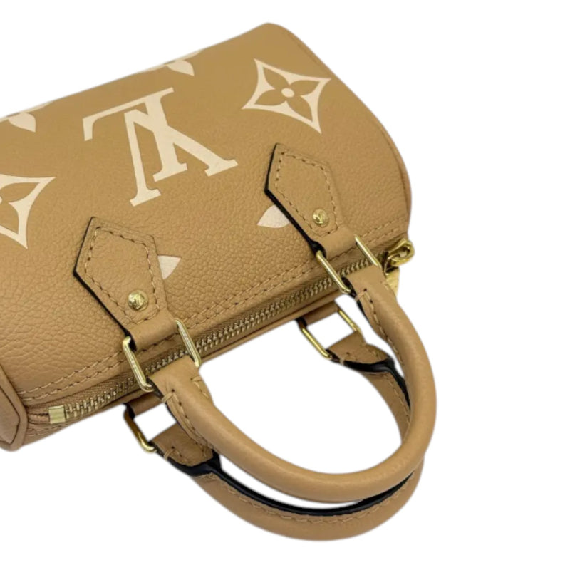 Nano Speedy Empreinte Monogram Arizona Creme GHW