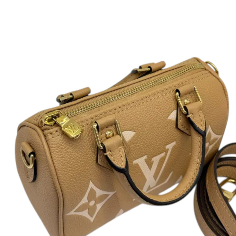 Nano Speedy Empreinte Monogram Arizona Creme GHW