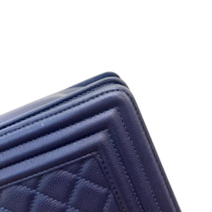 Boy Flap Medium Caviar Quilted Navy GHW