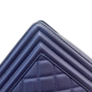 Boy Flap Medium Caviar Quilted Navy GHW
