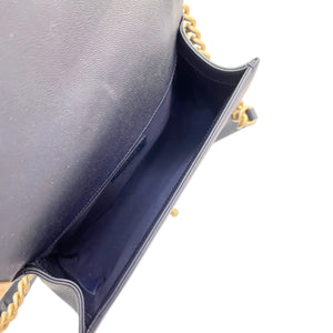 Boy Flap Medium Caviar Quilted Navy GHW