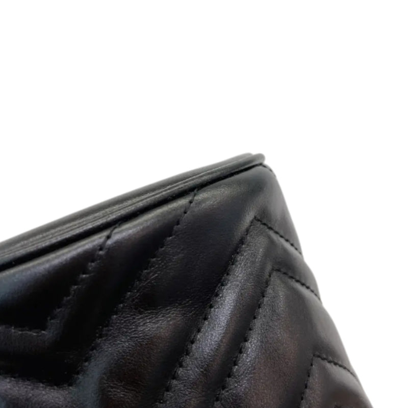 GG Marmont Bucket Mini Calfskin Matelasse Black GHW