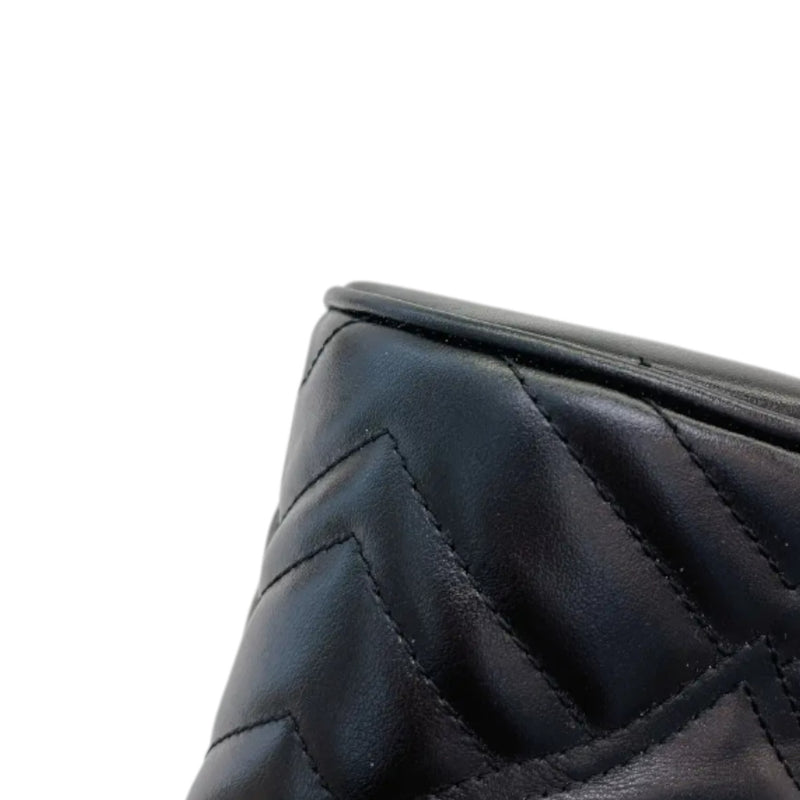 GG Marmont Bucket Mini Calfskin Matelasse Black GHW