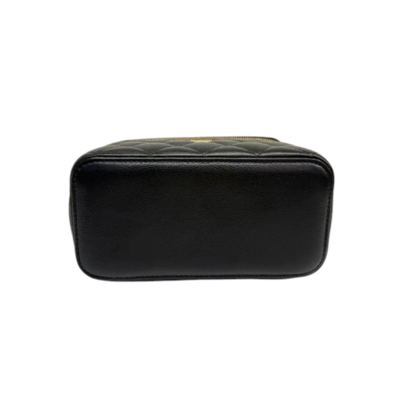 Vanity Case With Chain Caviar Quilted Black GHW