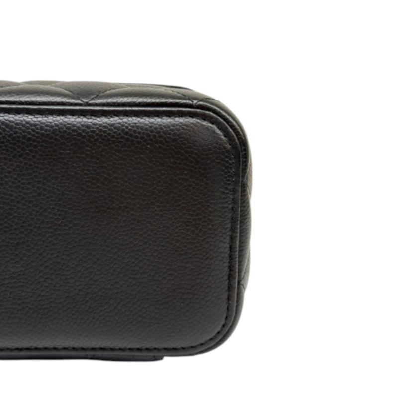 Vanity Case With Chain Caviar Quilted Black GHW