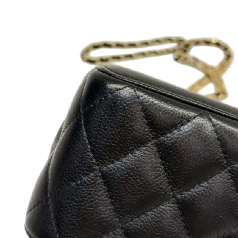 Vanity Case With Chain Caviar Quilted Black GHW