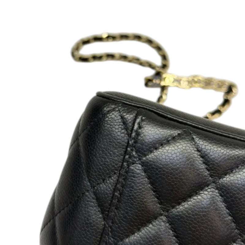 Vanity Case With Chain Caviar Quilted Black GHW