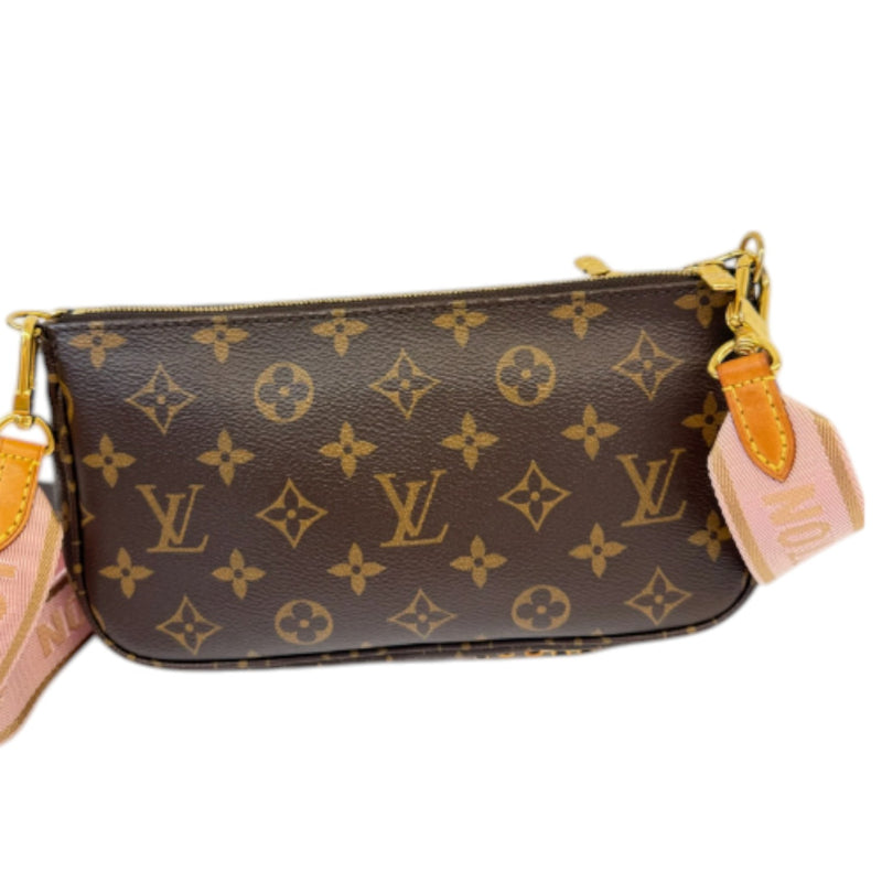 Multi Pochette Pink Canvas Strap GHW