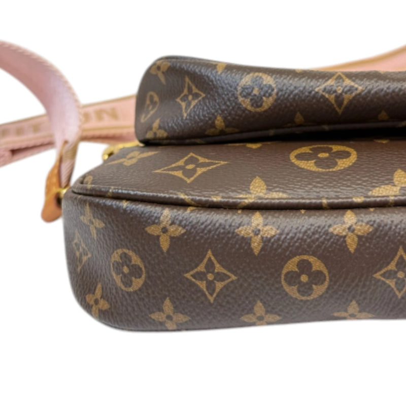 Multi Pochette Pink Canvas Strap GHW
