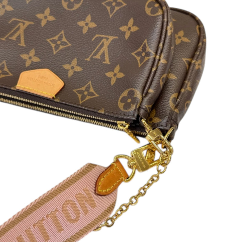 Multi Pochette Pink Canvas Strap GHW