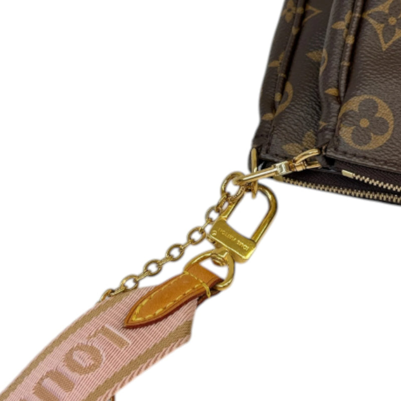 Multi Pochette Pink Canvas Strap GHW