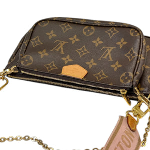 Multi Pochette Pink Canvas Strap GHW