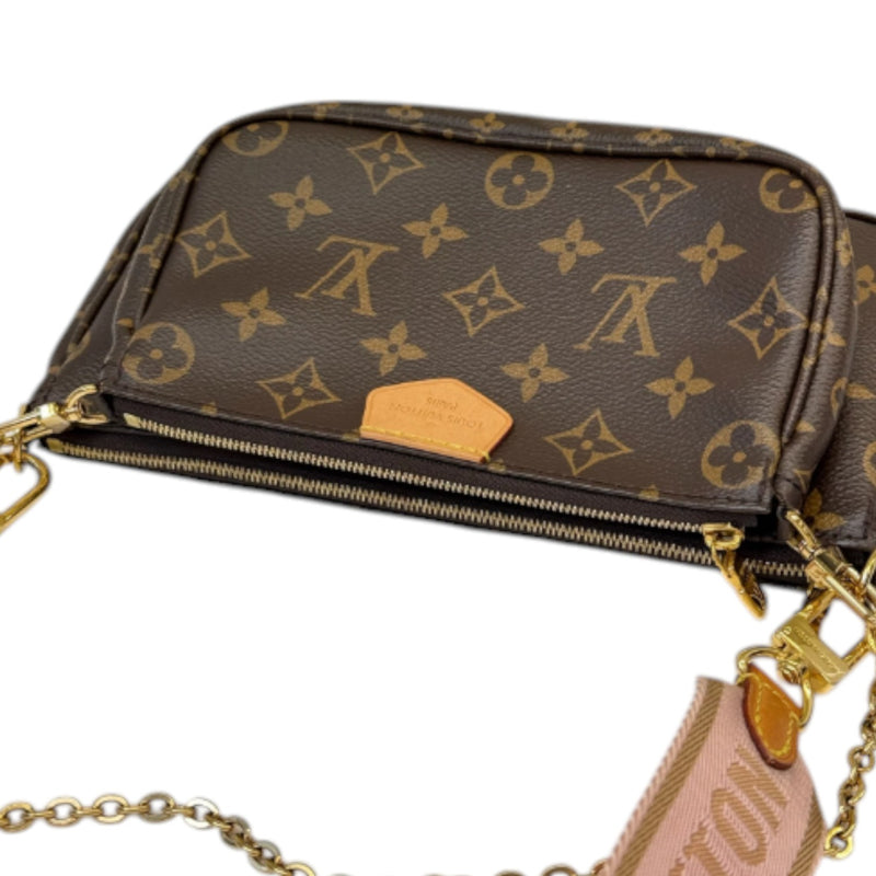 Multi Pochette Pink Canvas Strap GHW