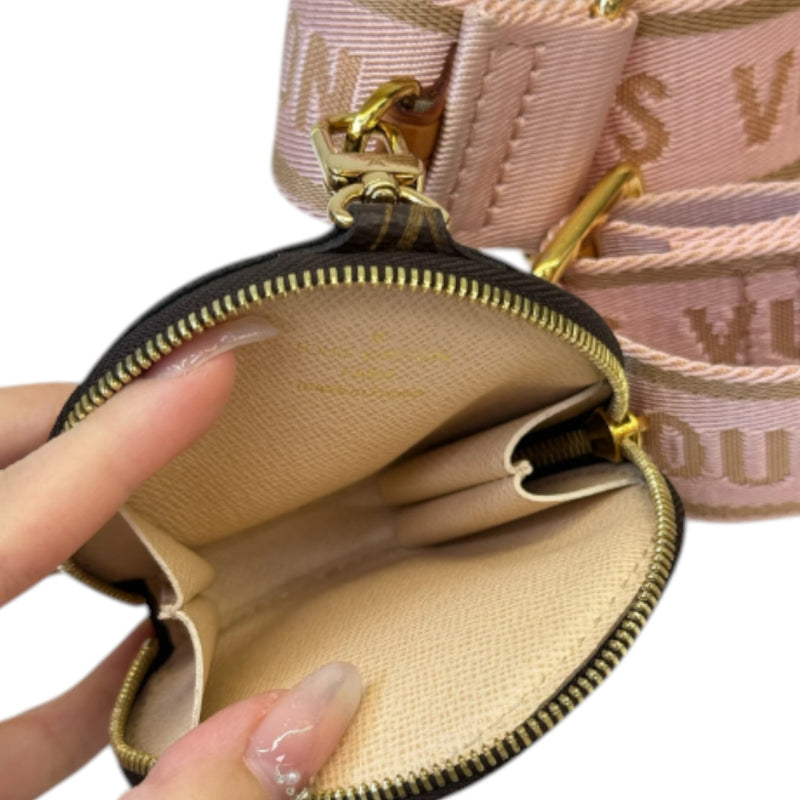 Multi Pochette Pink Canvas Strap GHW