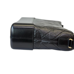 Gabrielle Hobo Large Aged Calfskin Quilted Black MHW