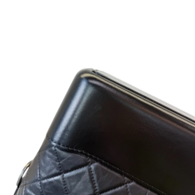 Gabrielle Hobo Large Aged Calfskin Quilted Black MHW