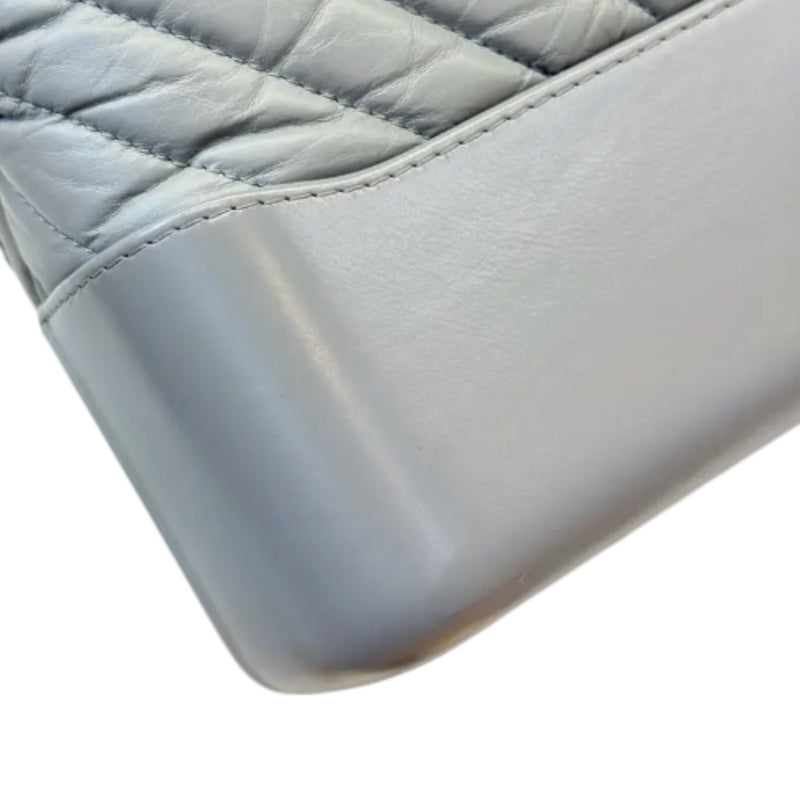 Gabrielle Hobo Large Aged Calfskin Chevron Grey MHW