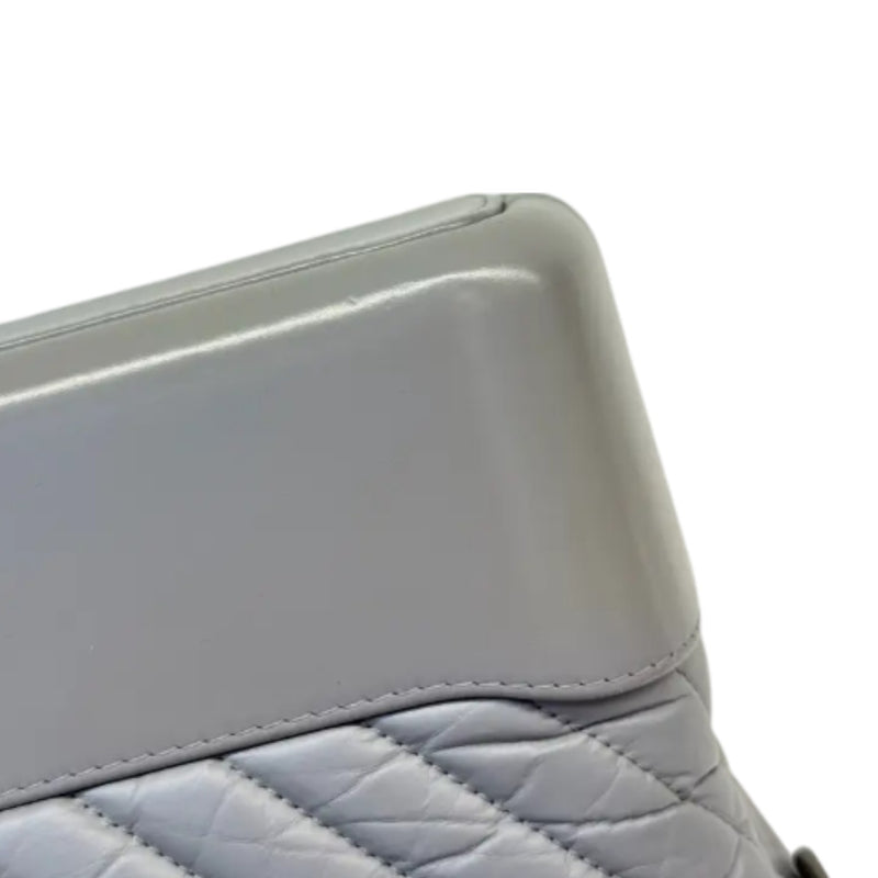 Gabrielle Hobo Large Aged Calfskin Chevron Grey MHW