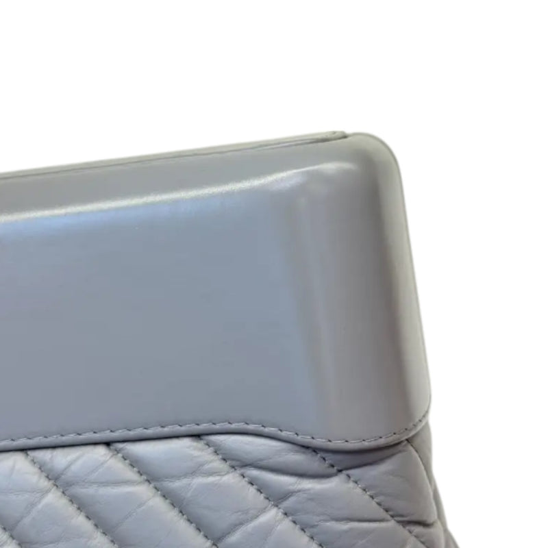 Gabrielle Hobo Large Aged Calfskin Chevron Grey MHW