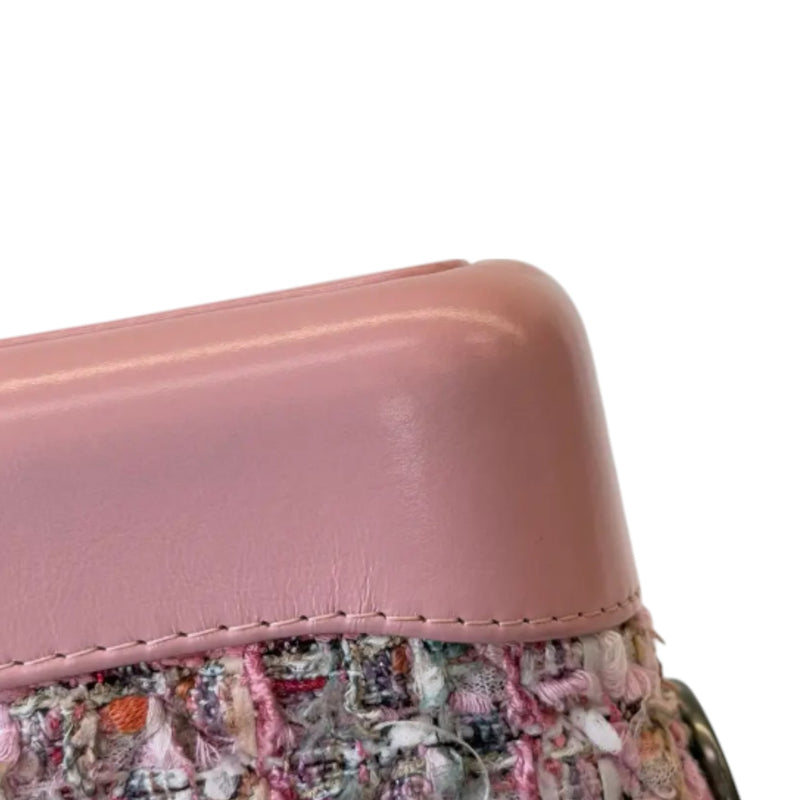 Gabrielle Hobo Small Tweed Calfskin Light Pink MHW