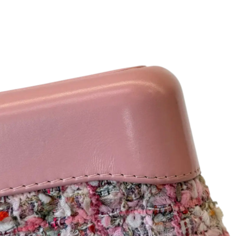 Gabrielle Hobo Small Tweed Calfskin Light Pink MHW