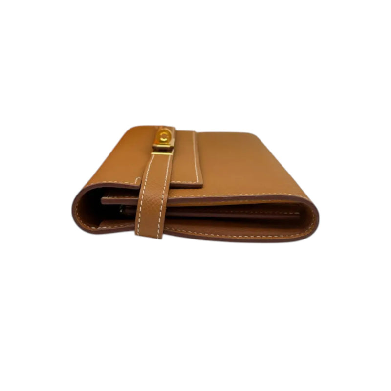 Kelly Long Wallet Epsom Gold GHW