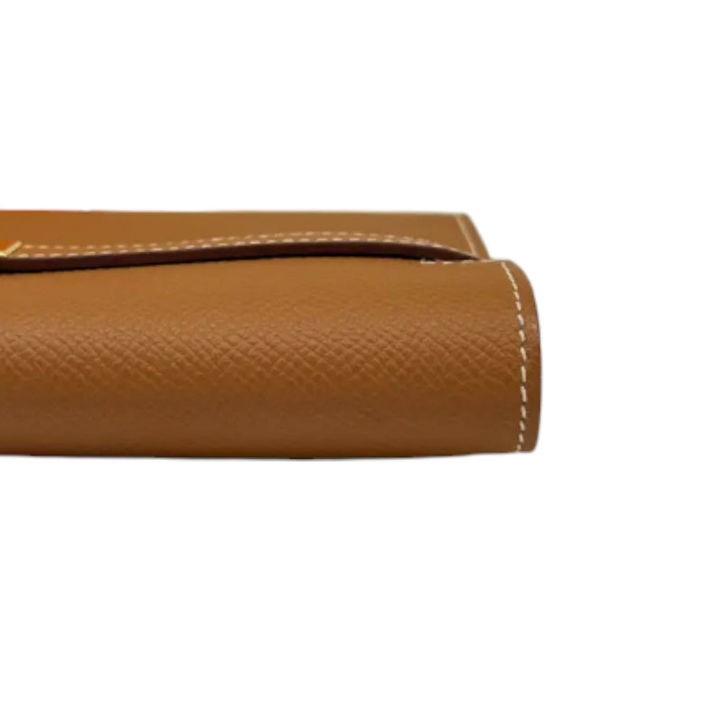 Kelly Long Wallet Epsom Gold GHW