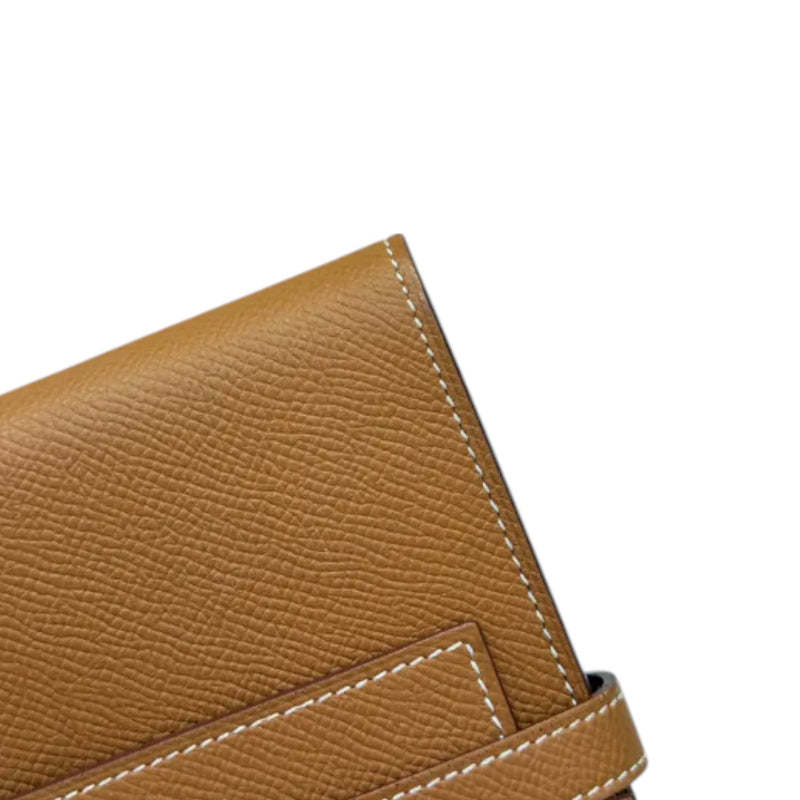 Kelly Long Wallet Epsom Gold GHW